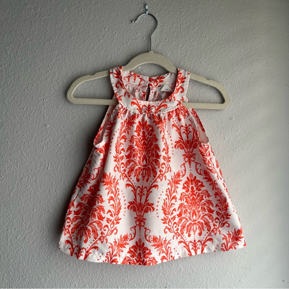 Orange and White Sleeveless Girl’s Top